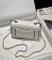 Chanel Wallet On Chain White Black 19.5x13.5x7cm - 4