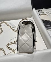 Chanel Wallet On Chain White Black 19.5x13.5x7cm - 5