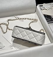 Chanel Wallet On Chain White Black 19.5x13.5x7cm - 3