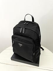 Prada Re-Nylon Saffiano Leather Backpack Black 43.5x31x20cm - 5