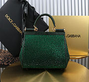 Dolce & Gabbana Medium Sicily Handbag Green 20x16x8cm - 4
