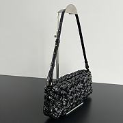 Bottega Veneta Kalimero Cha-Cha Bag Black 28.5x15x6cm - 6