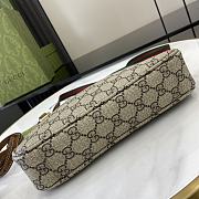 Gucci GG Emblem Small Shoulder Bag Brown 24.5x16x5cm - 5