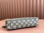 Gucci GG Emblem Small Shoulder Bag Beige Black 24.5x16x5cm - 4