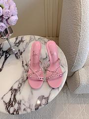 Christian Louboutin Tatoosh Spikes Pink Slide Sandals 8.5cm - 2