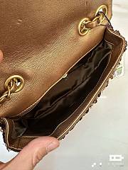 Chanel Flap Bag Gold Sequins 21x14x8cm - 4
