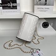Chanel 25P Clutch With Chain White & Black 18.5x11.5x11cm - 3