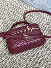 YSL Gaby Mini Vanity Bag Red Wine 18x11x6.5cm - 6