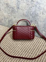 YSL Gaby Mini Vanity Bag Red Wine 18x11x6.5cm - 5