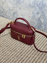 YSL Gaby Mini Vanity Bag Red Wine 18x11x6.5cm - 3