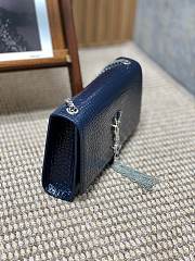 YSL Kate Bag Blue Silver Crocodile 24x14.5x5.5cm - 3