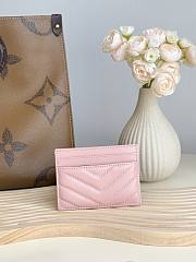 YSL Card Case Pink Gold 10x7.5x0.5cm - 3