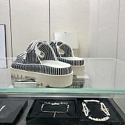 Chanel Black White Sandal Slides - 4
