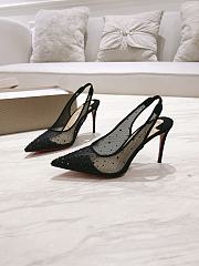 Christian Louboutin Follies Strass Black Sling 70mm Pumps - 3