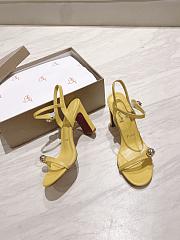 Christian Louboutin Atmospheria 85 Nappa Yellow Sandal - 5