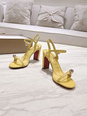 Christian Louboutin Atmospheria 85 Nappa Yellow Sandal - 4