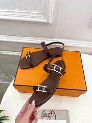 Hermes Sandales Cristal Brown - 3