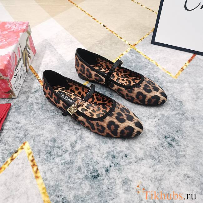 Dolce & Gabbana Vally Leopard-print Ballet Flats Velvet - 1
