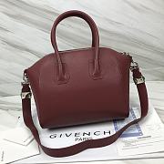 Givenchy Mini Antigona Red Wine Leather 23x27x13cm - 4