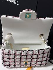 Chanel Flap Bag Multicolor White 20cm - 3