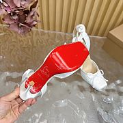 Christian Louboutin Cassia Lace Up 100mm White Pumps - 5