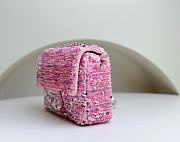 Chanel Flap Bag Sequins Pink 20x15x7cm - 6