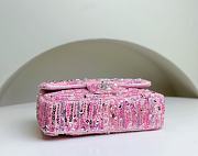 Chanel Flap Bag Sequins Pink 20x15x7cm - 5
