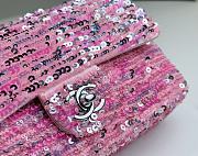 Chanel Flap Bag Sequins Pink 20x15x7cm - 3