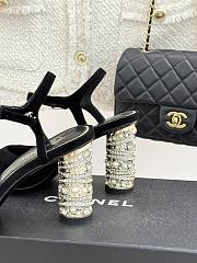 Chanel Sandal Heel Black Suede 8cm - 2