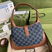 Gucci Jackie Bag Denim Brown 28x19x4.5cm - 2