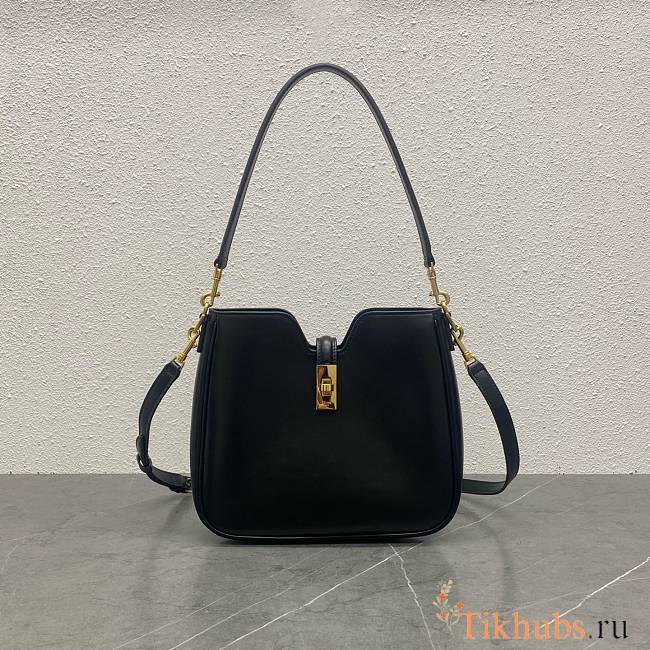 Celine Small Camille 16 Soft Bag Black 24.5x21.5x5cm - 1