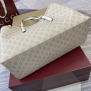 Gucci GG Emblem Medium Tote Bag Beige 38x25x15cm - 5