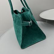 The Row Margaux 15 Suede Top Handle Bag Green 38.5x16x30cm - 6