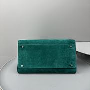 The Row Margaux 15 Suede Top Handle Bag Green 38.5x16x30cm - 3