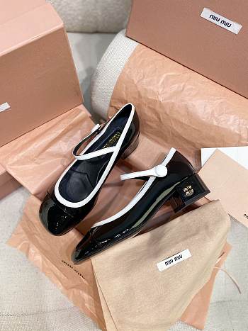 Miu Miu Patent Black Mary Jane Pumps