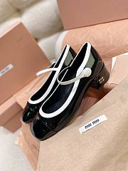 Miu Miu Patent Black Mary Jane Pumps - 2