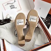Hermes Oasis Epsom Light Pink Heel 5cm - 5