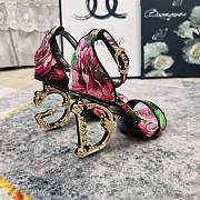 Dolce & Gabbana Printed Sandals DG Black Heel 10cm - 5