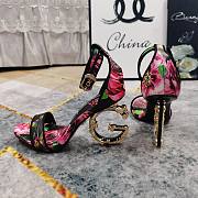 Dolce & Gabbana Printed Sandals DG Black Heel 10cm - 4