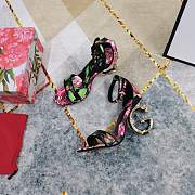 Dolce & Gabbana Printed Sandals DG Black Heel 10cm - 3