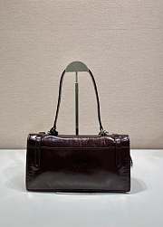 Prada Medium Leather Handbag Dark Brown 32x16.5x10cm - 5