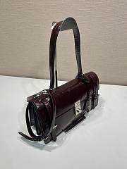 Prada Medium Leather Handbag Dark Brown 32x16.5x10cm - 4