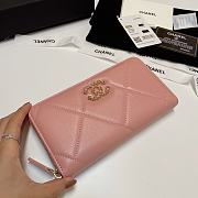Chanel Zipped Pink Wallet 19.5x10.5cm - 5