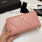 Chanel Zipped Pink Wallet 19.5x10.5cm - 2