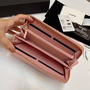 Chanel Zipped Pink Wallet 19.5x10.5cm - 3