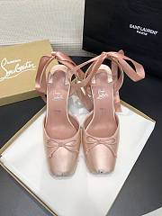 Christian Louboutin Cassia Lace Up 100mm Pink Pumps - 4