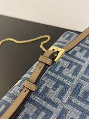 Fendi Wallet On Chain Baguette Light Blue Denim 21x11.5x5cm - 4
