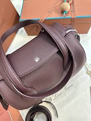 Loro Piana Happy Day Sesia Dark Brown Bag 26x23x14cm - 3