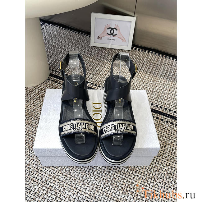 Dior Dway Wedge Sandal Deep Blue  - 1