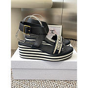 Dior Dway Wedge Sandal Deep Blue  - 4